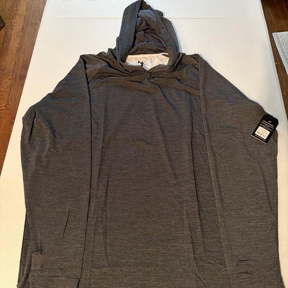 Anderson Ord Performance Lightweight  Heather Black Hoodie Pullover NEW WITH TAG